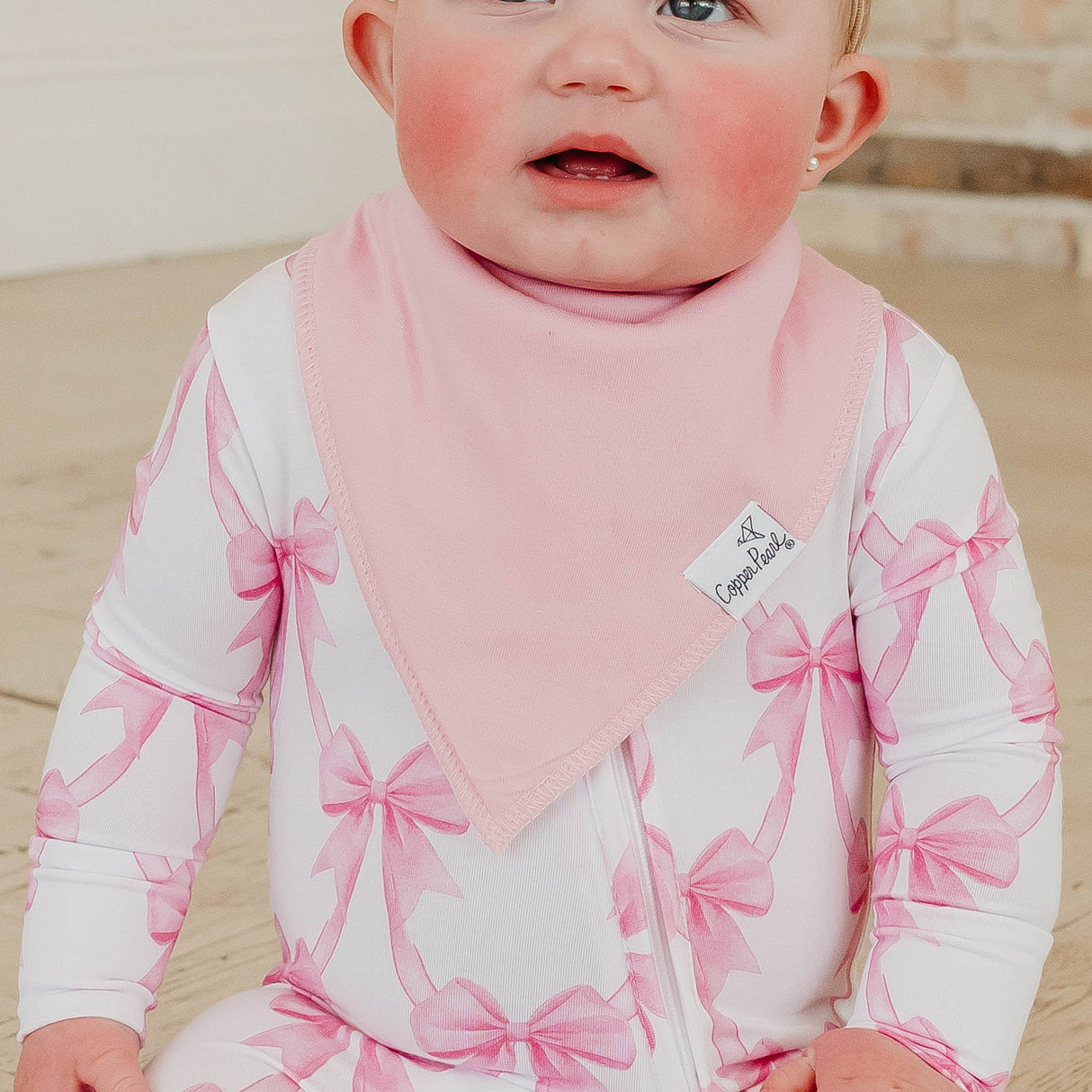 Copper Pearl Baby Bandana Bib 4-Pack Set | Bow My Gosh