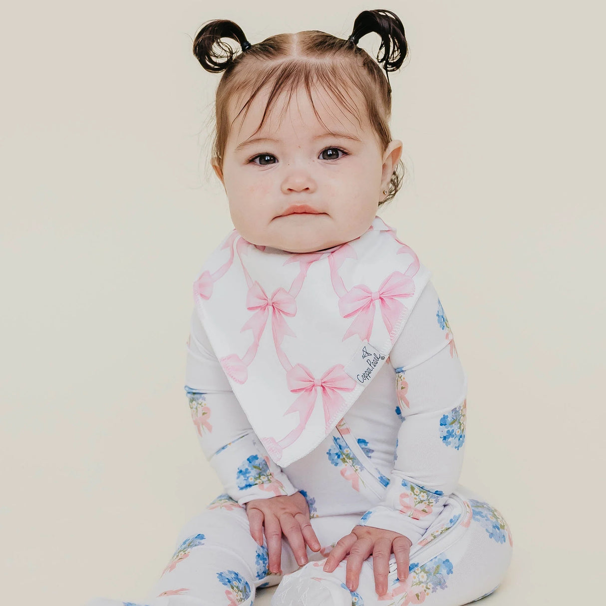 Copper Pearl Baby Bandana Bib 4-Pack Set | Bow My Gosh