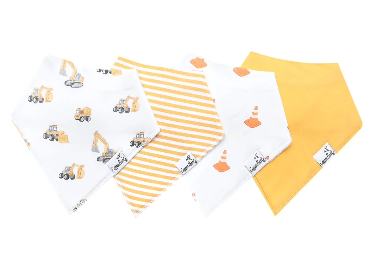 Copper Pearl Baby Bandana Bib 4-Pack Set | Dozer