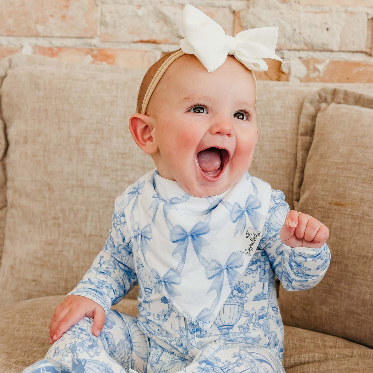 Copper Pearl Baby Bandana Bib 4-Pack Set | Vintage Carnival