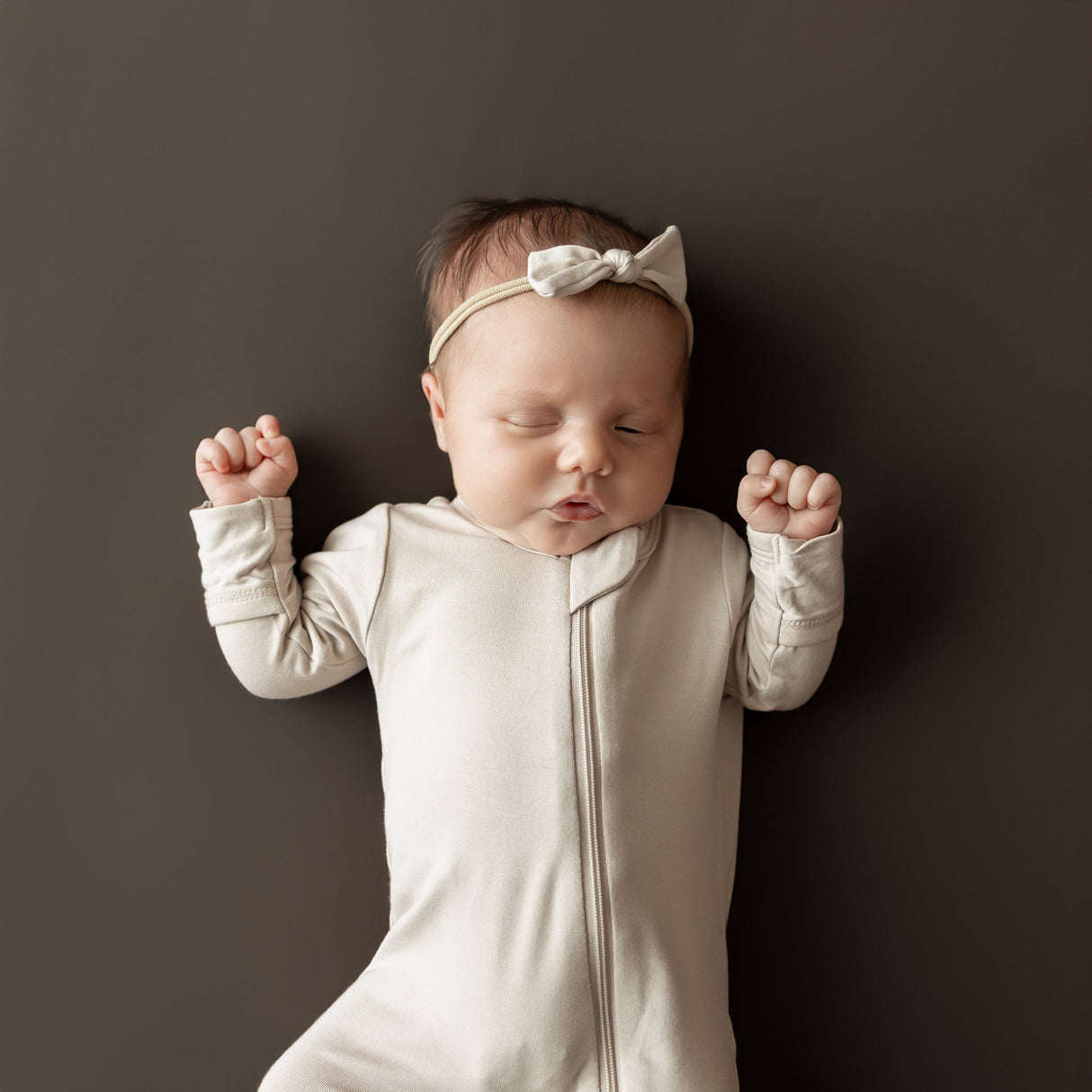 Kyte Bamboo Zippered Footie | Bisque