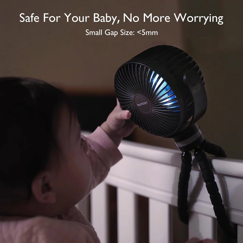 Momcozy Portable Stroller Fan | Black
