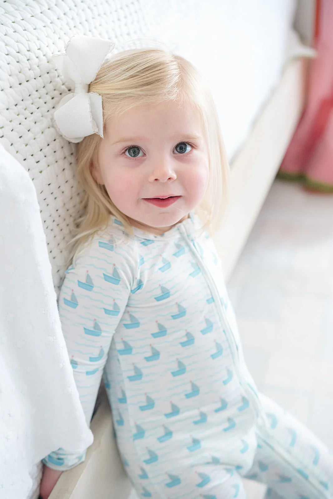 Uptown Baby Sailboats Long Sleeve Bamboo Pajama Set