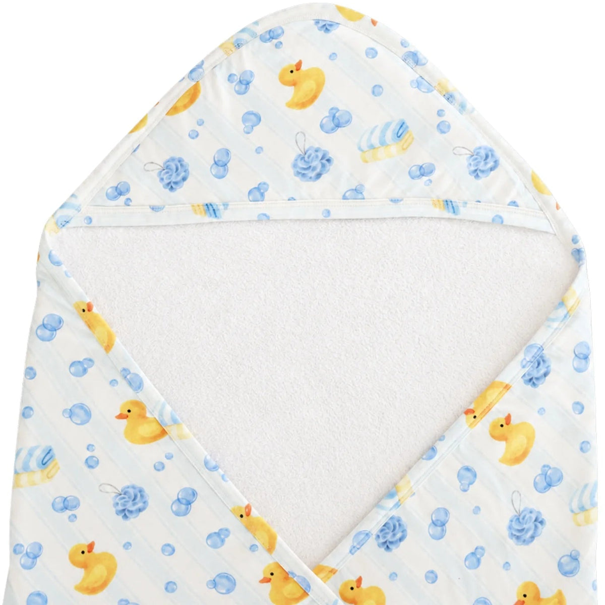 Caden Lane Bubble Duckies Bamboo Hooded Towel | Blue