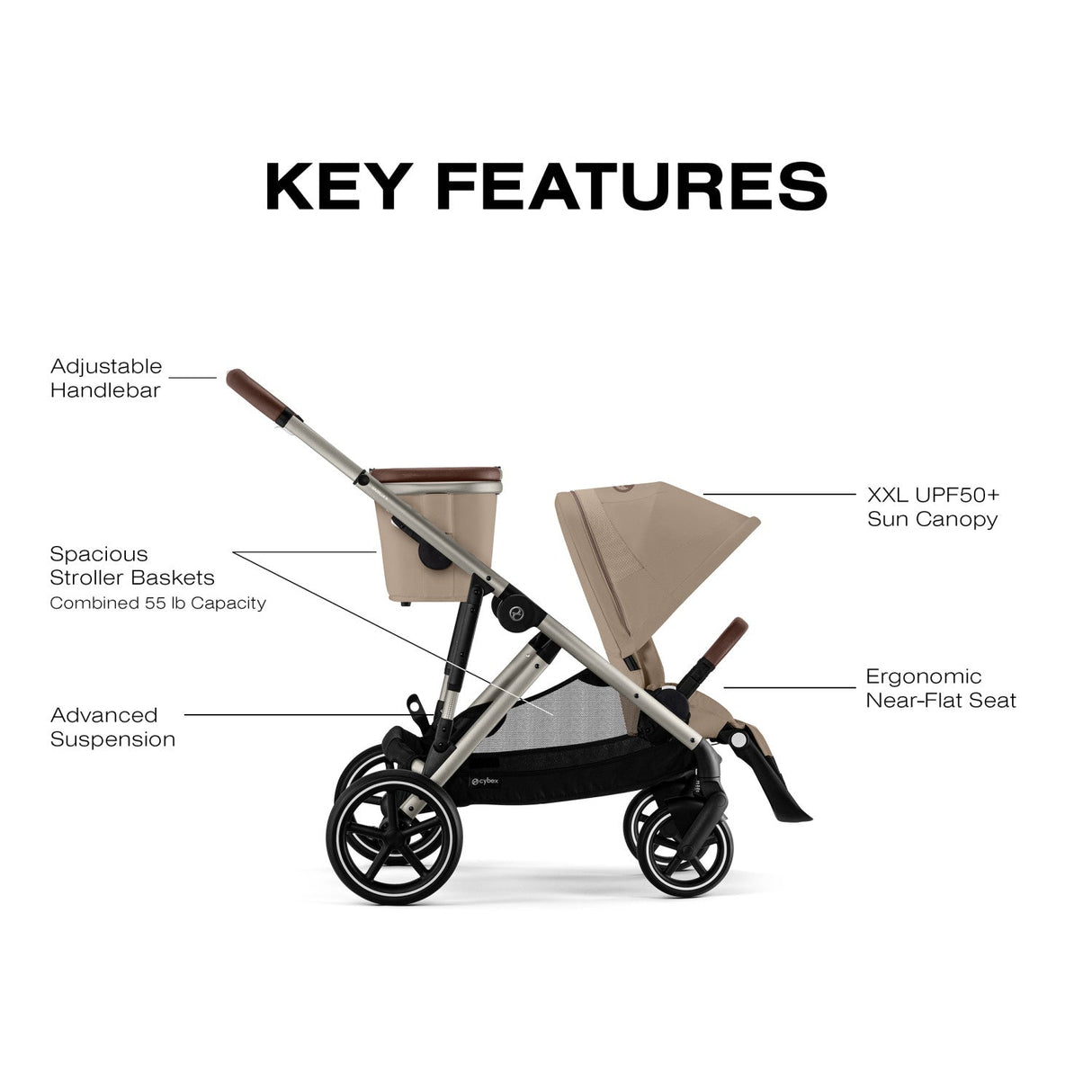 Cybex Gazelle S Single to Double All-in-One Stroller | In Store Exclusive