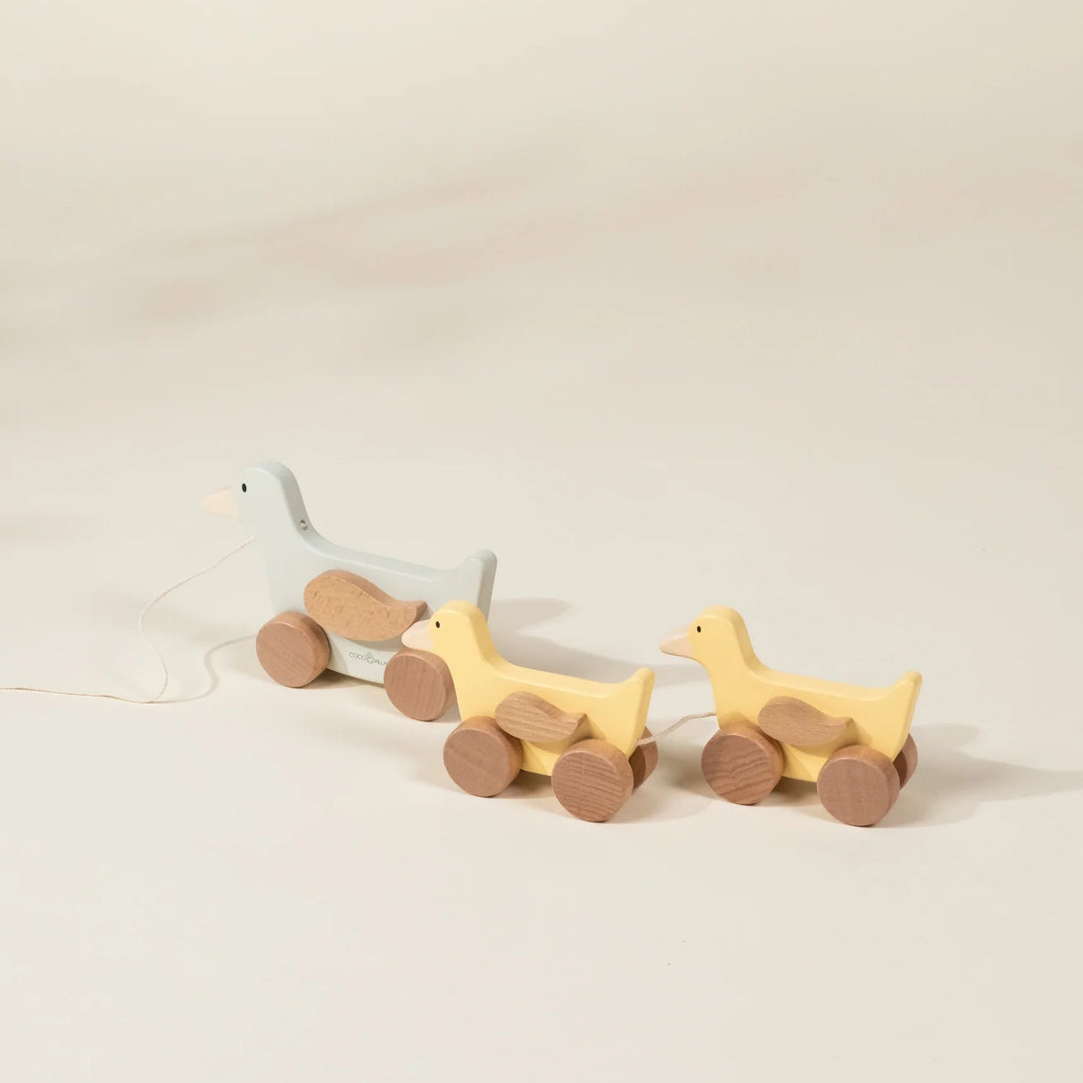 Coco Village Wooden Duck Family Pull Toy