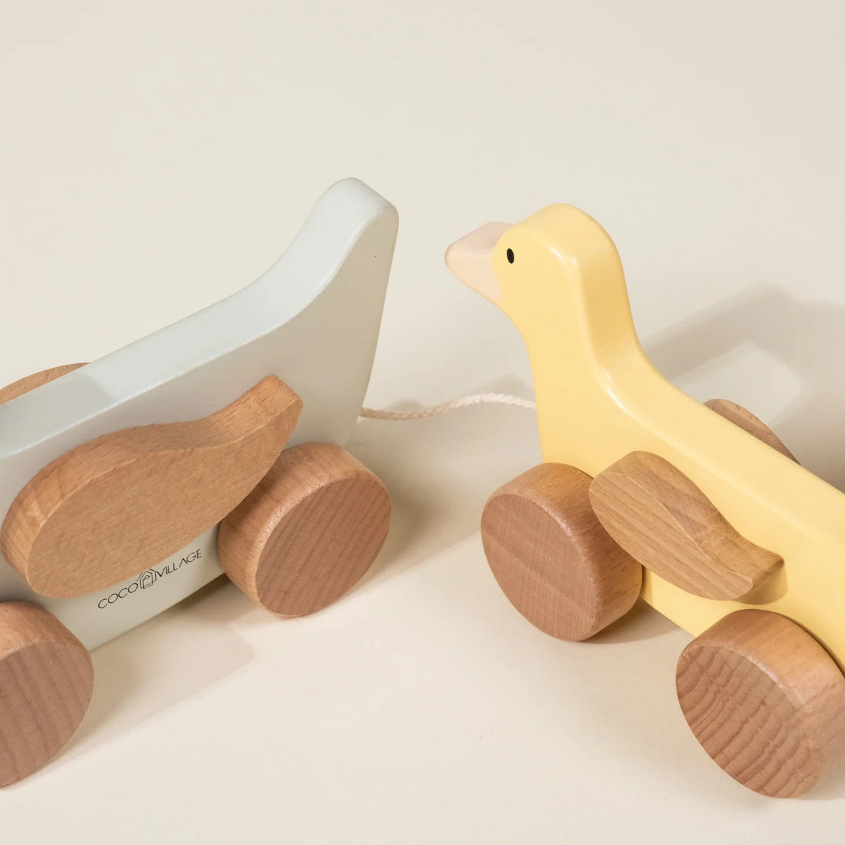 Coco Village Wooden Duck Family Pull Toy