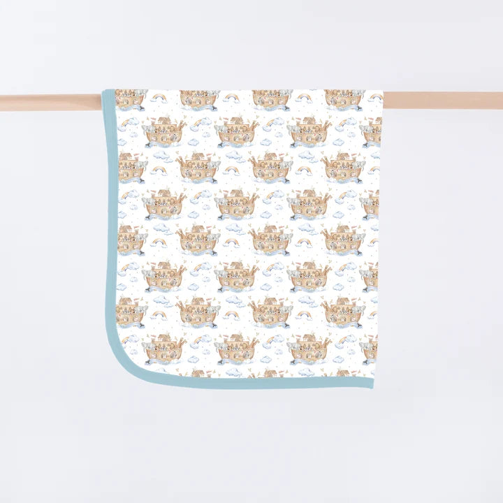 Nola Tawk All Aboard Noah's Ark Organic Cotton Swaddle Blanket