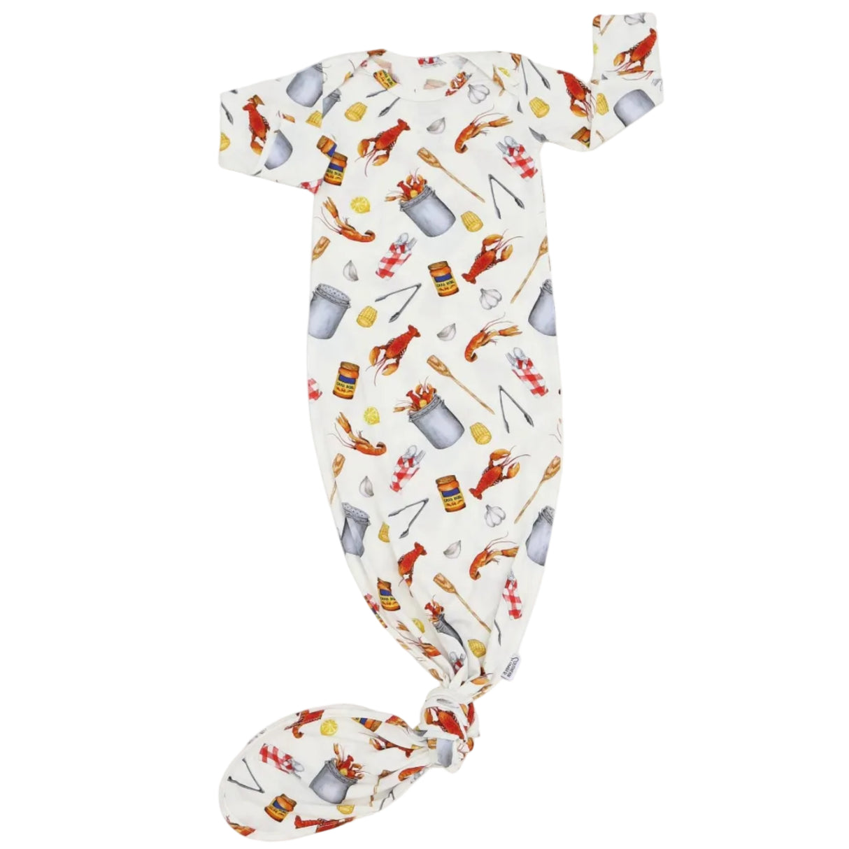 Southern Slumber Crawfish Boil Bamboo Knotted Gown | NB