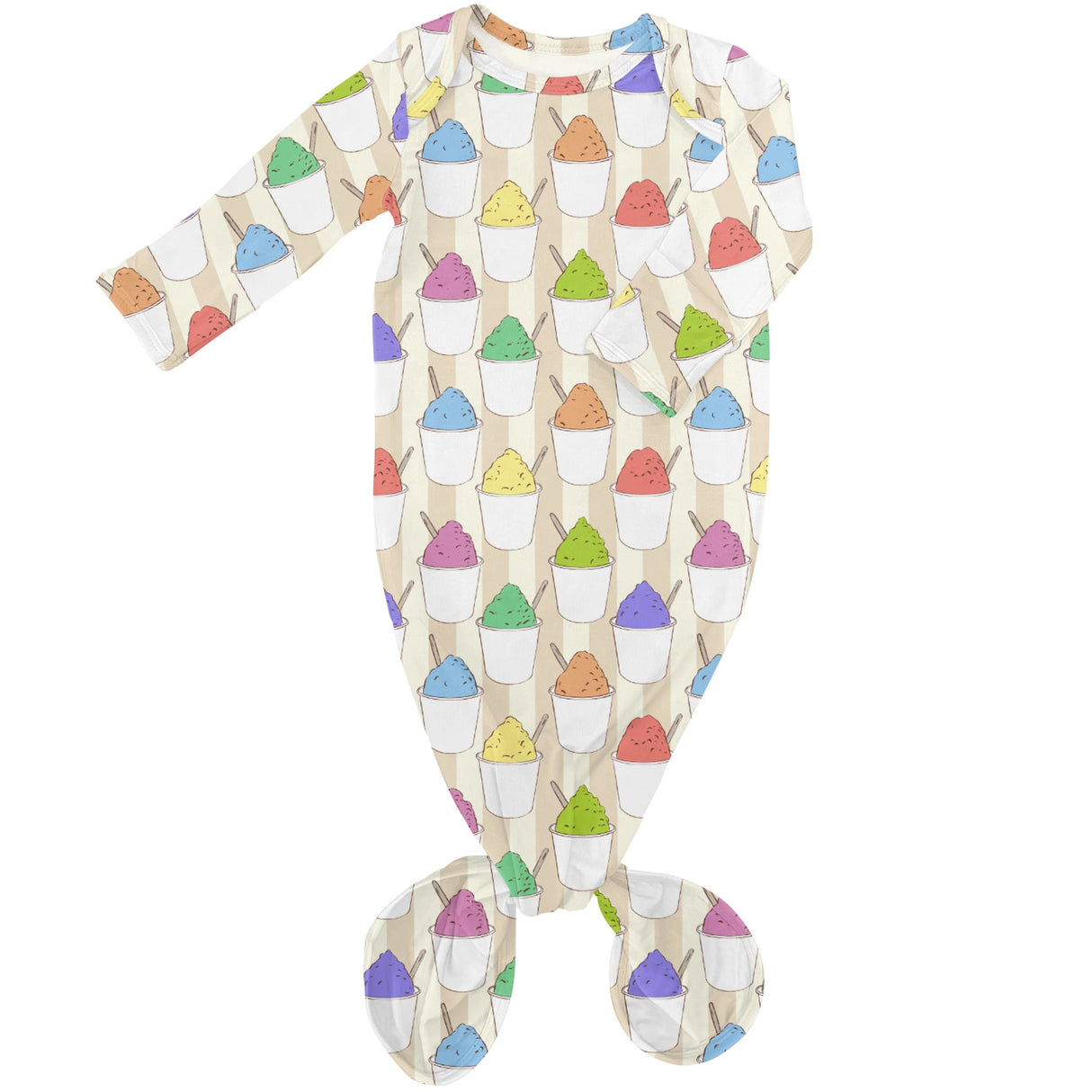 Goosies Sno Cones Bamboo Knotted Infant Gown | 0-3M