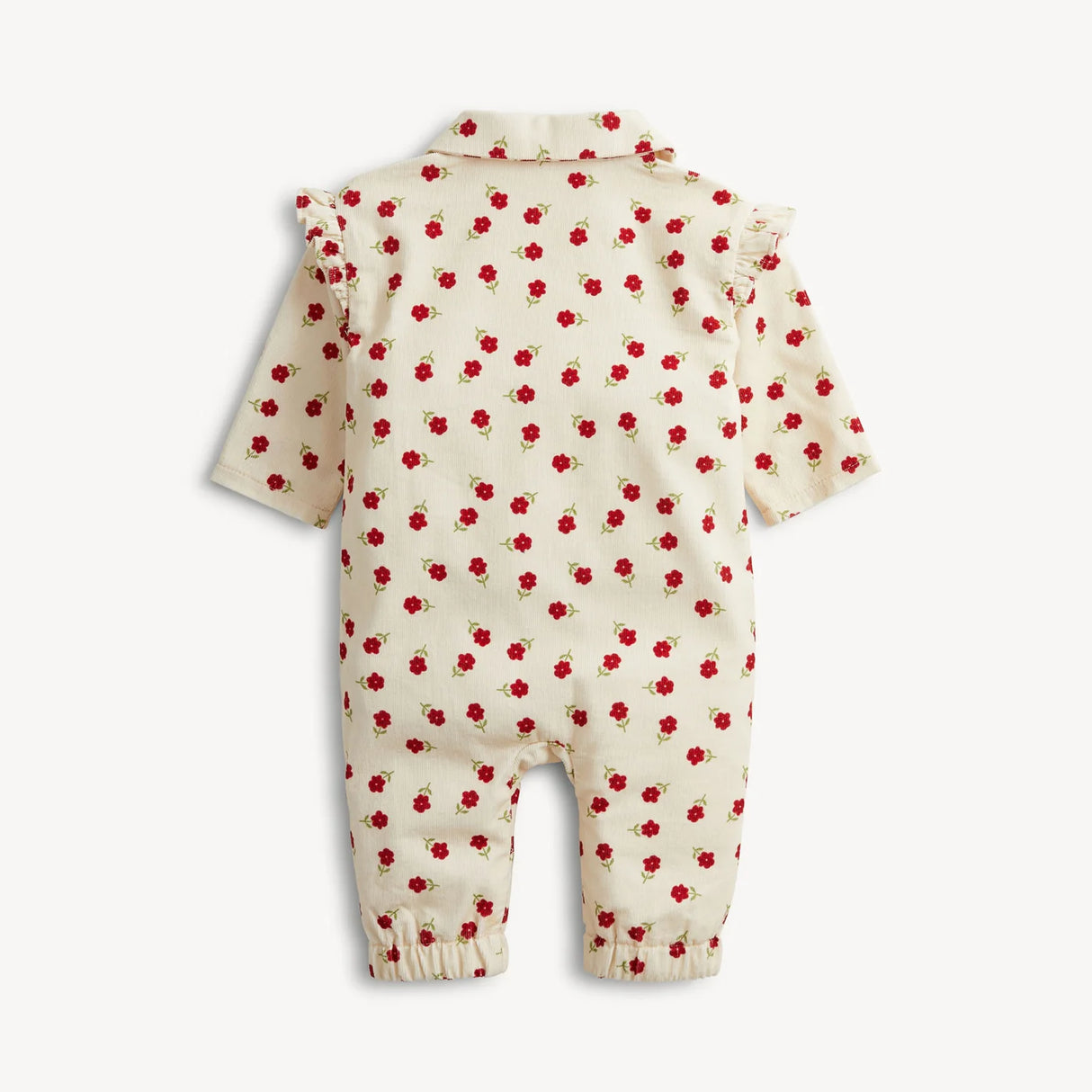 Magnetic Me Floral Corduroy Ruffle Jumpsuit
