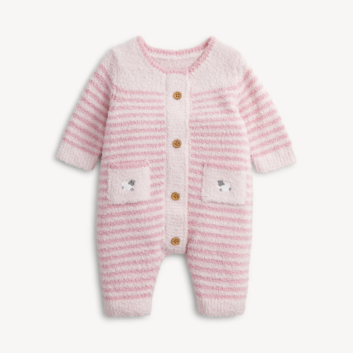 Magnetic Me Chenille Pink Sweater Romper