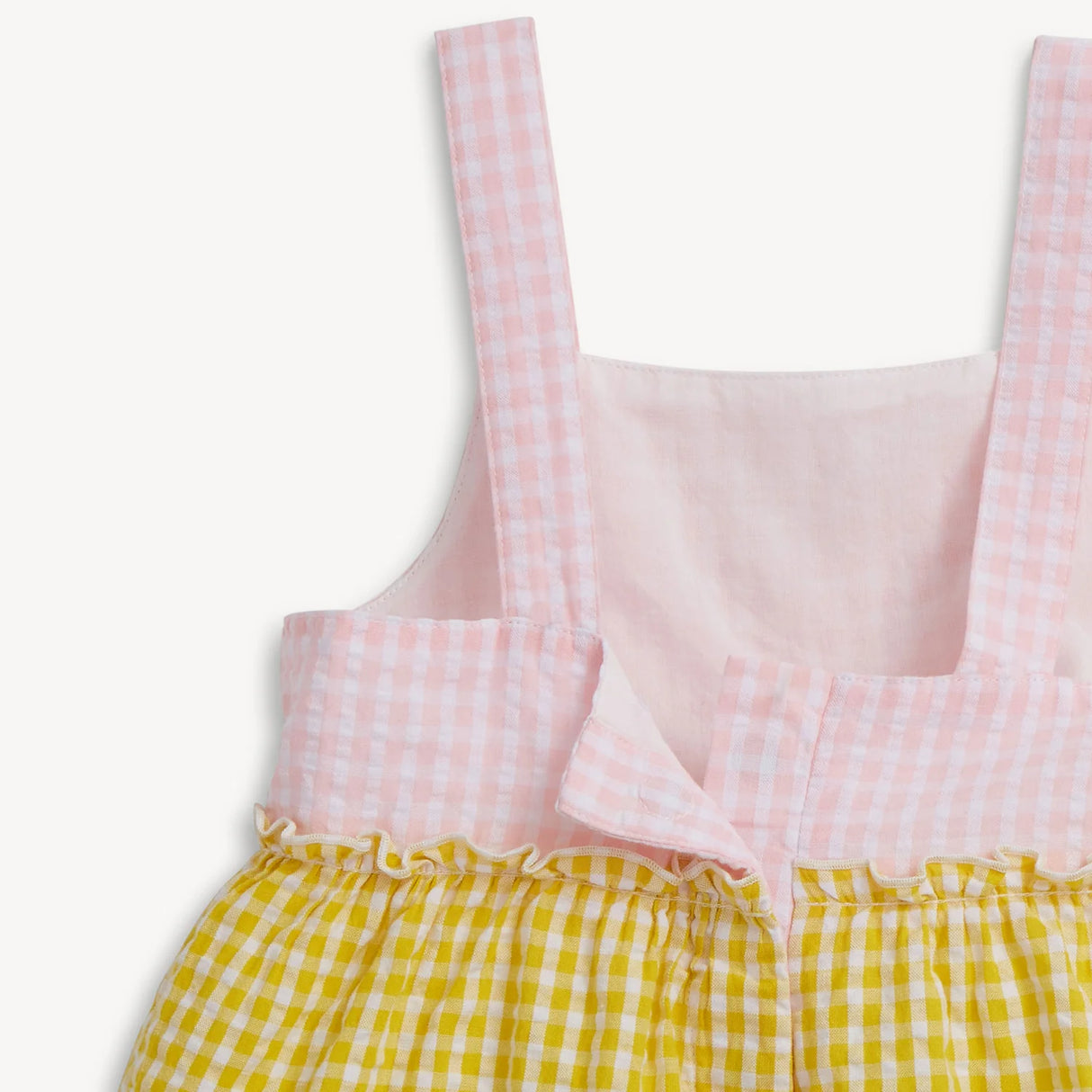 Magnetic Me Multi Gingham Woven Girls Tiered Dress