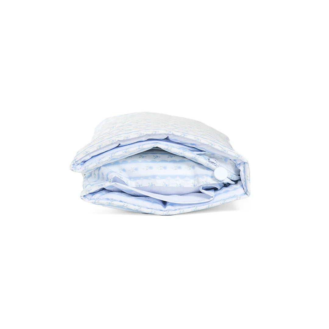 TRVL Design Rest Up Coated Nap Mat with Pillow | Ribbon Floral Pink
