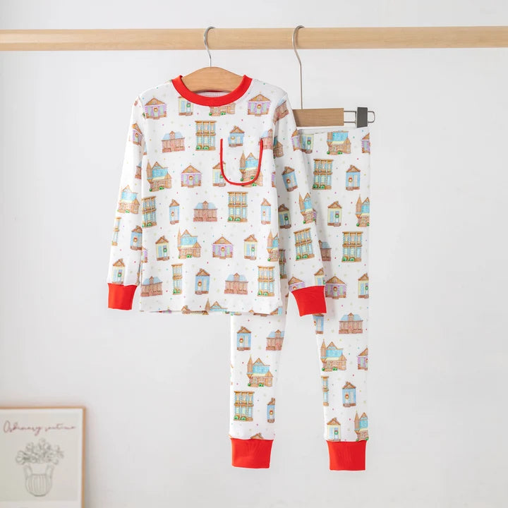Nola Tawk Gingerbread Row Organic Cotton Pajamas