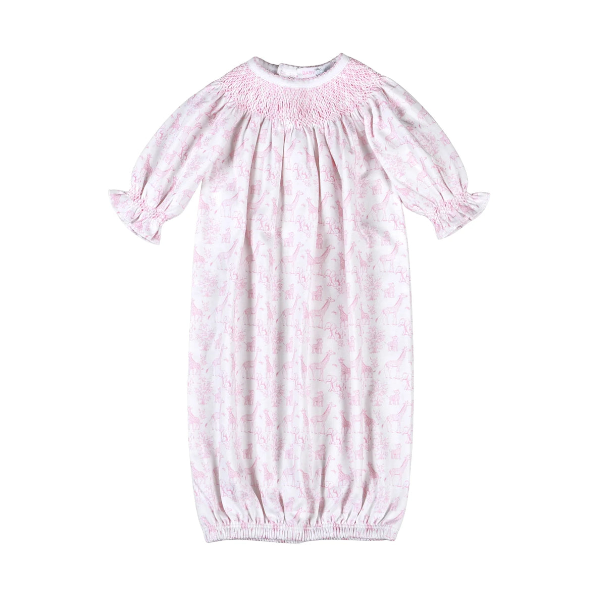 Baby Loren Pink Baby Safari Hand Smock Bishop Gown