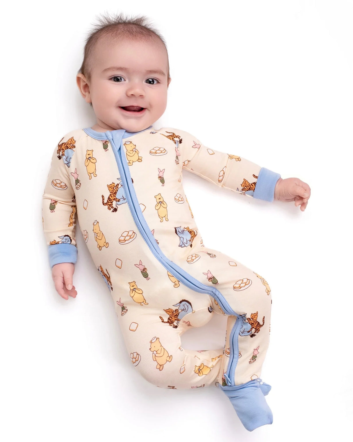 Pearls & Pelicans Pooh's Beignet Adventure Bamboo Zip Up Pajamas