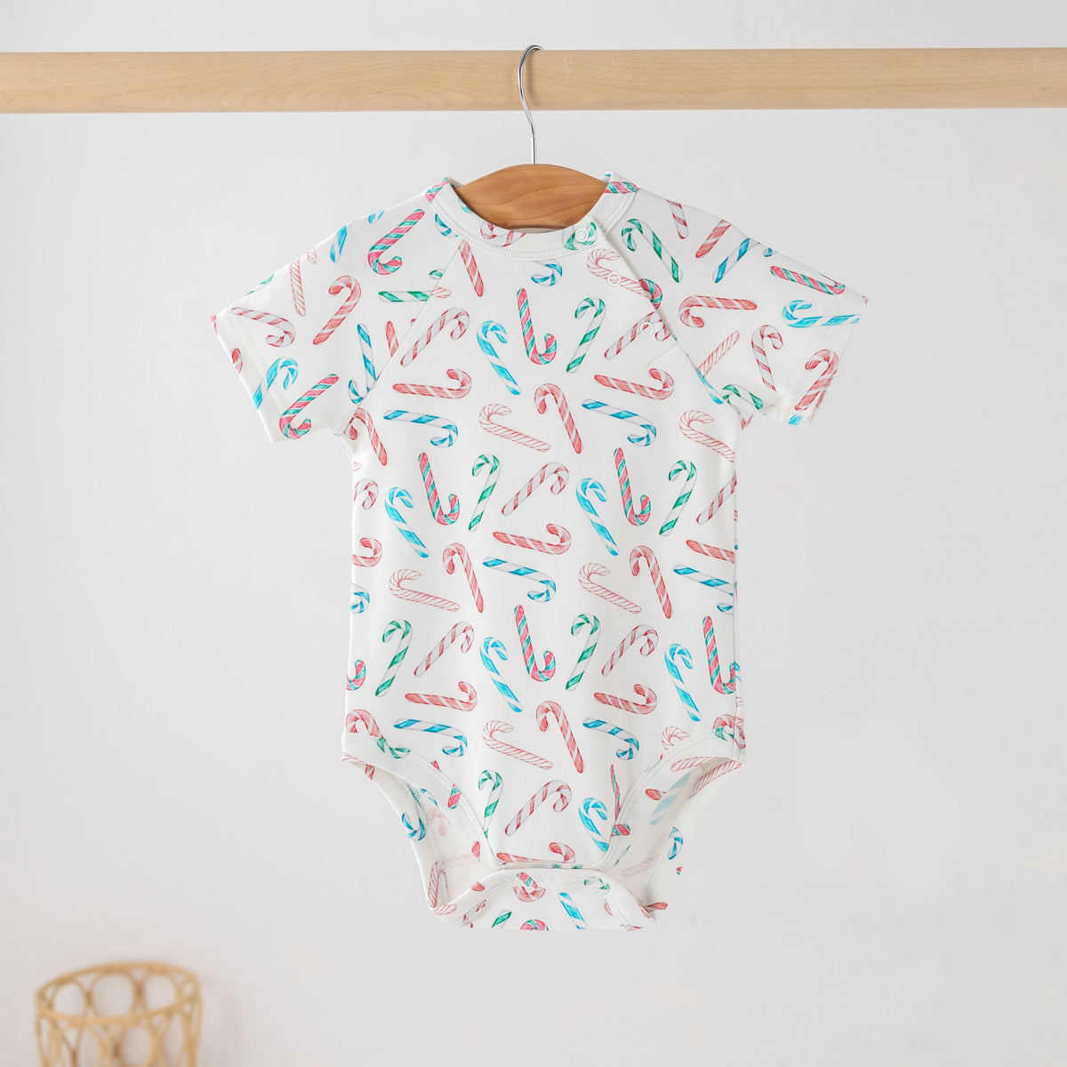 Nola Tawk Candy Cane Lane Organic Cotton Onesie