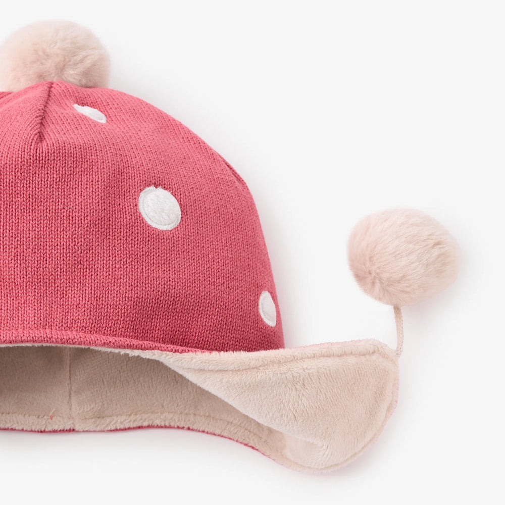 Elegant Baby Mushroom Aviator Knit Hat