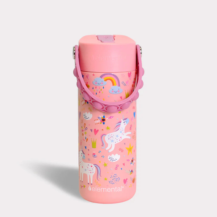 Elemental® Core 18oz Pop Insulated Water Bottle | Pink Unicorn