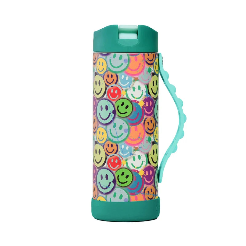 Elemental Fidget Strap Kids Stainless Bottle 14oz | Graffiti Smile