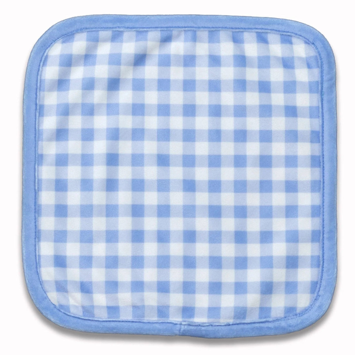 Sugar Bee Clothing Baby Blue Soft Gingham Wash Cloth