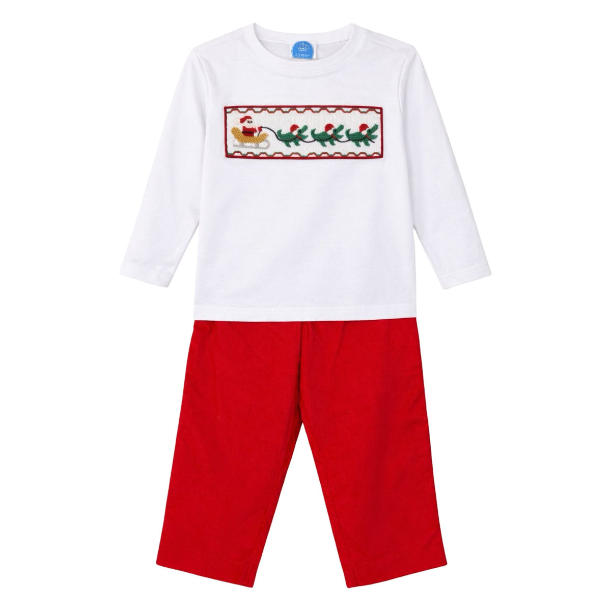 Cajun Cord Santa Smock Pant Set