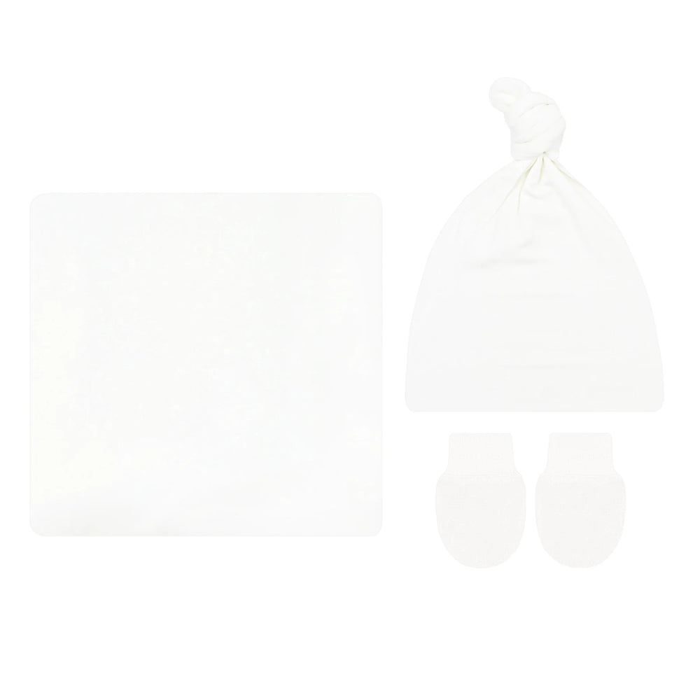 Lou Lou and Company Finley RIbbed Newborn Hat|Swaddle|Mitt Bundle