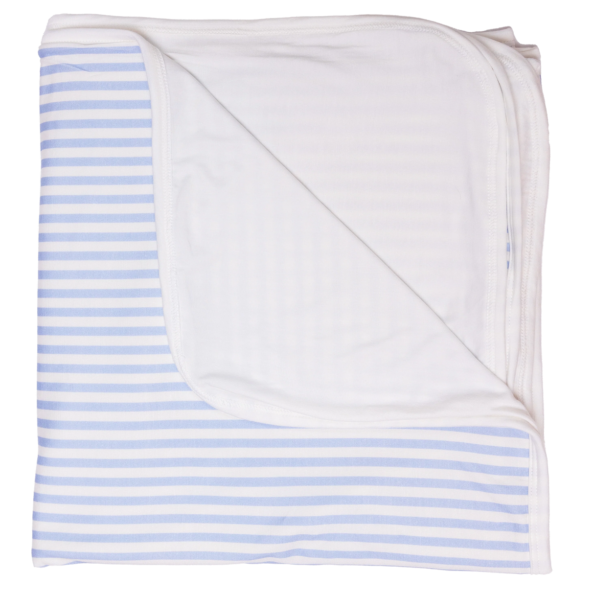 Uptown Baby Bamboo Cabana Stripe Blanket | Blue Mini Stripe