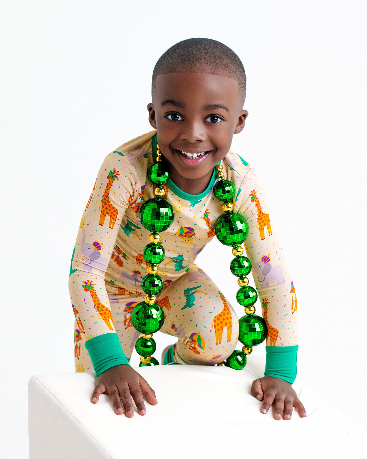 Pearls & Pelicans Zoo Mardi Gras Bamboo Two-Piece Pajamas