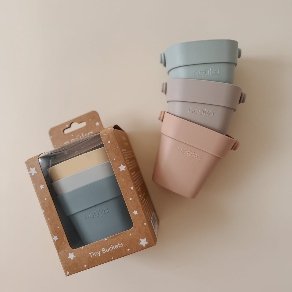 nouka Silicone Tiny Bath Stacking Buckets