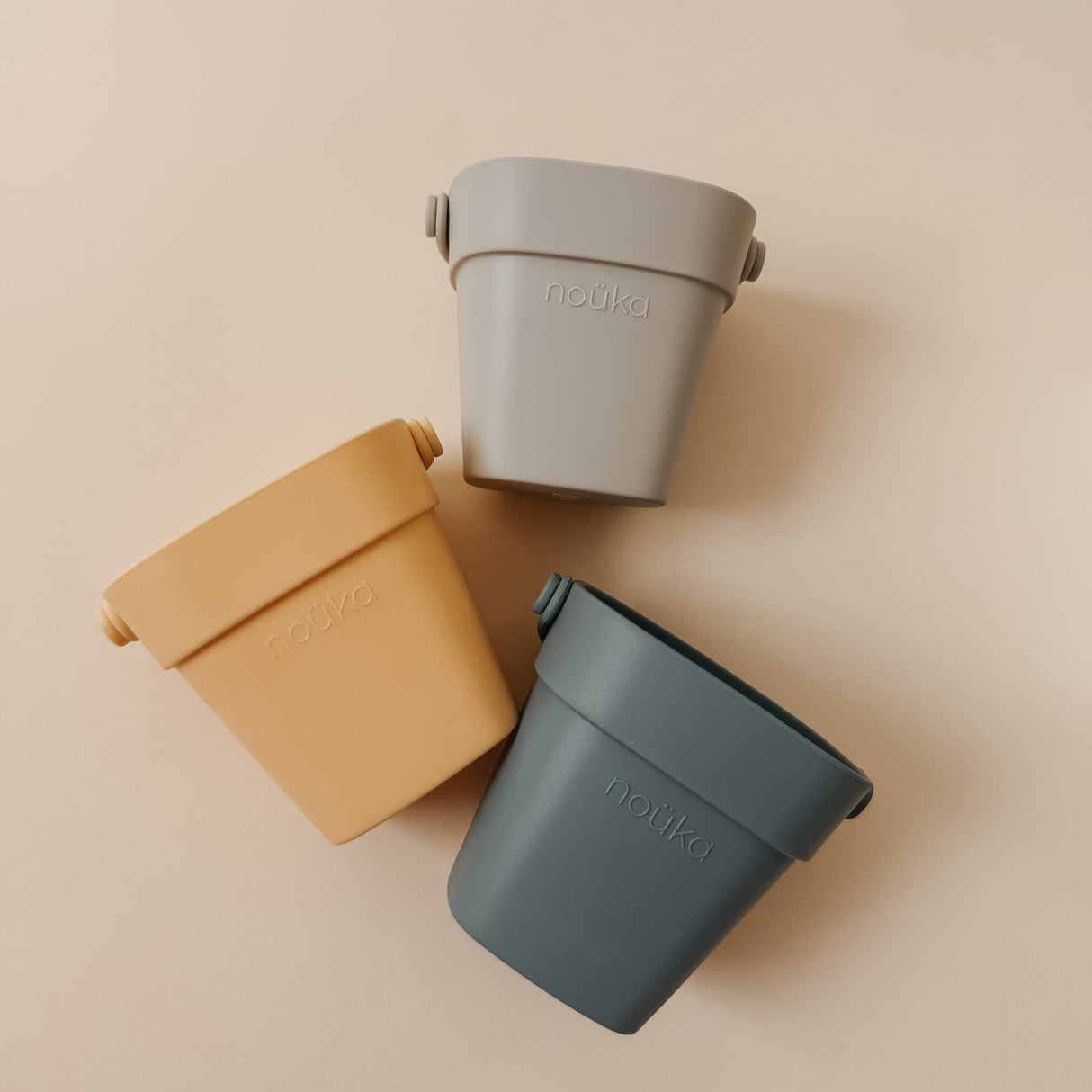 nouka Silicone Tiny Bath Stacking Buckets