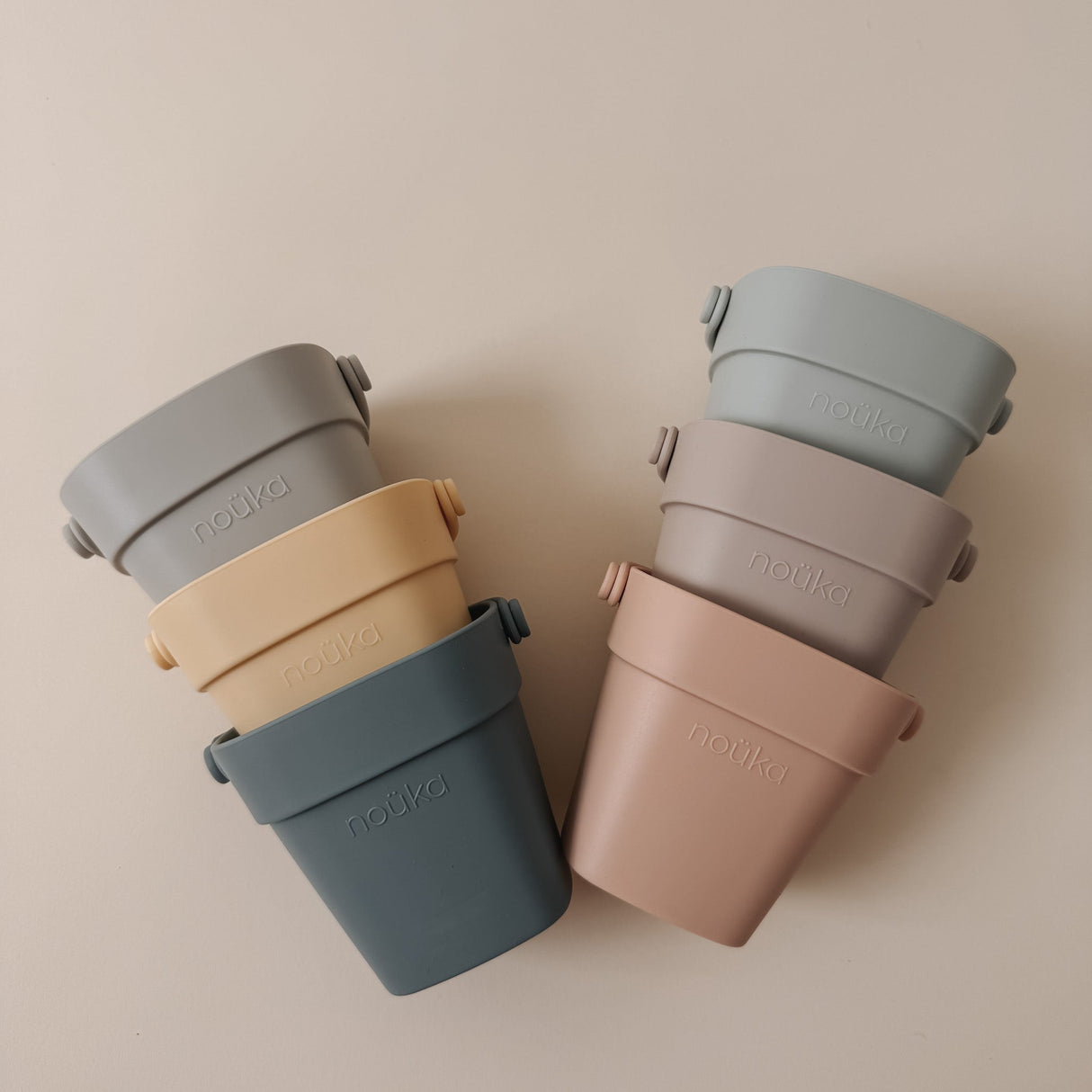 nouka Silicone Tiny Bath Stacking Buckets