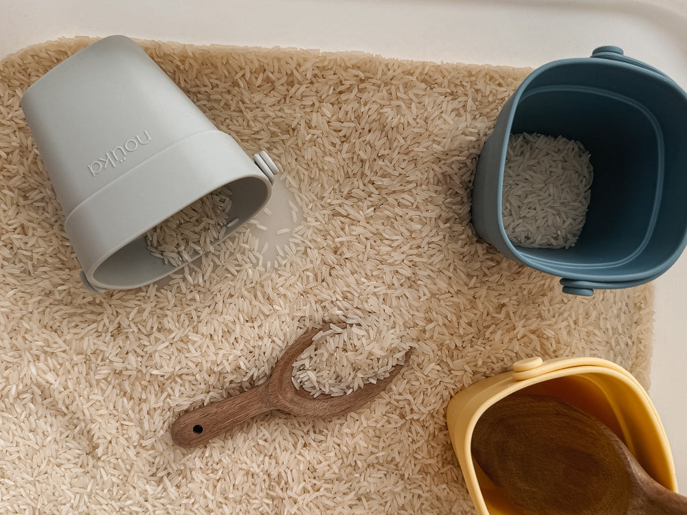 nouka Silicone Tiny Bath Stacking Buckets