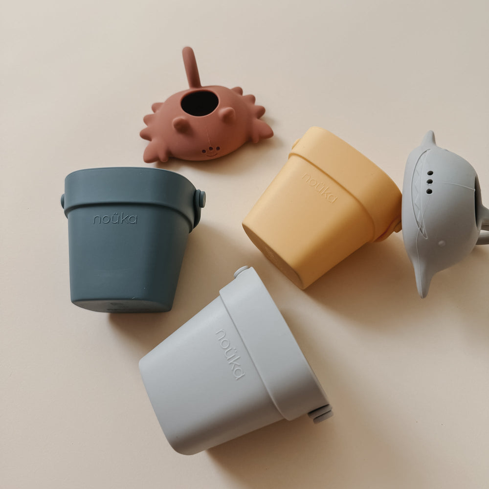 nouka Silicone Tiny Bath Stacking Buckets