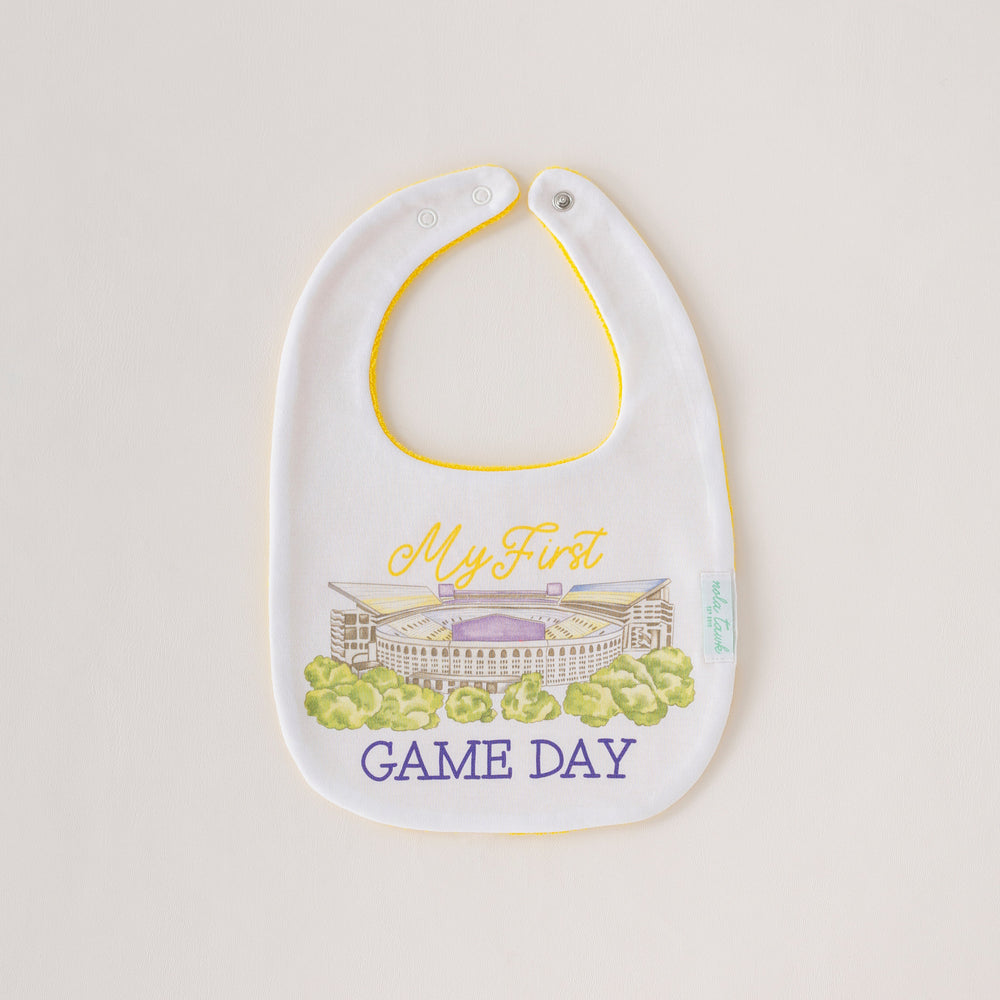 LSU My First Game Day Organic Cotton Bib