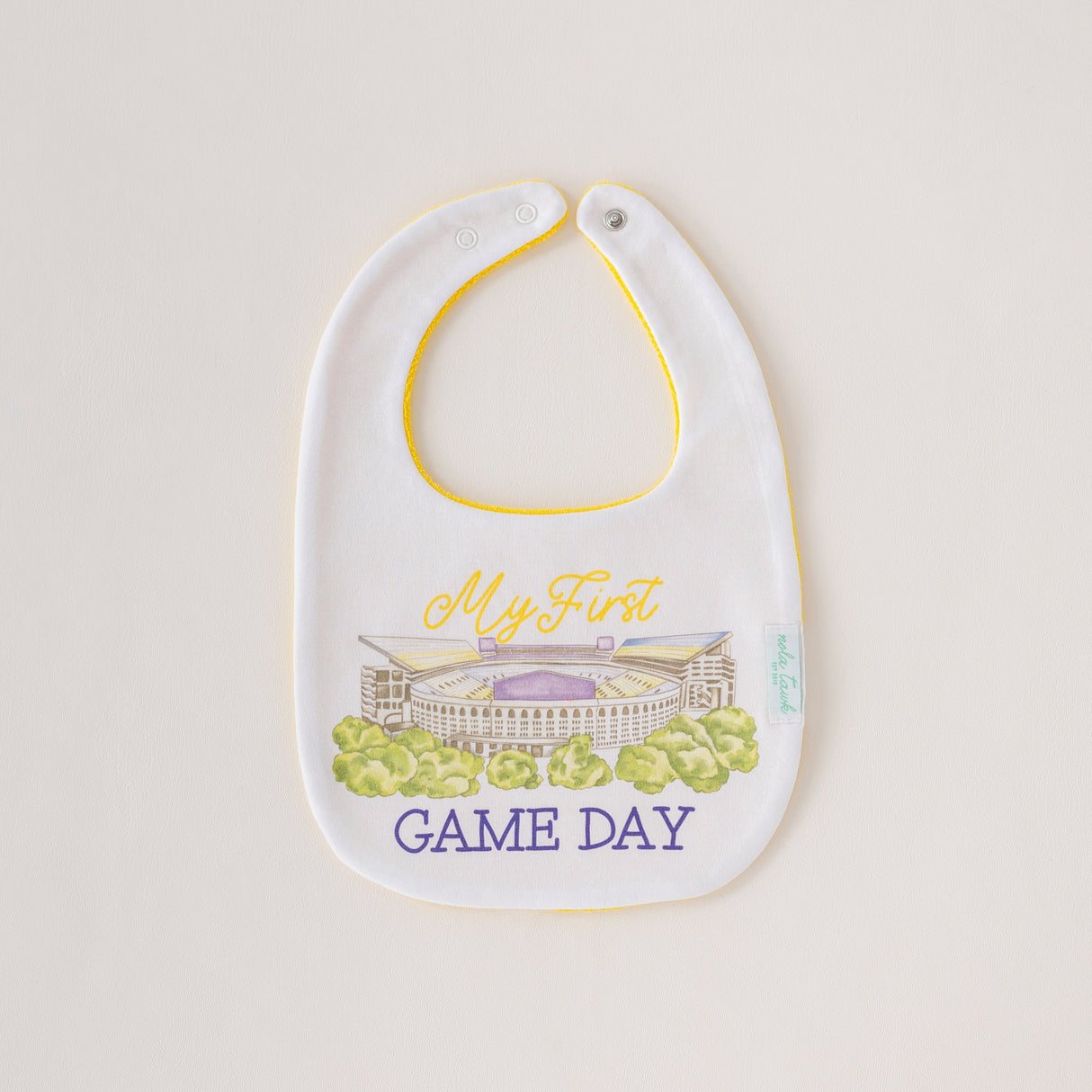 LSU My First Game Day Organic Cotton Bib