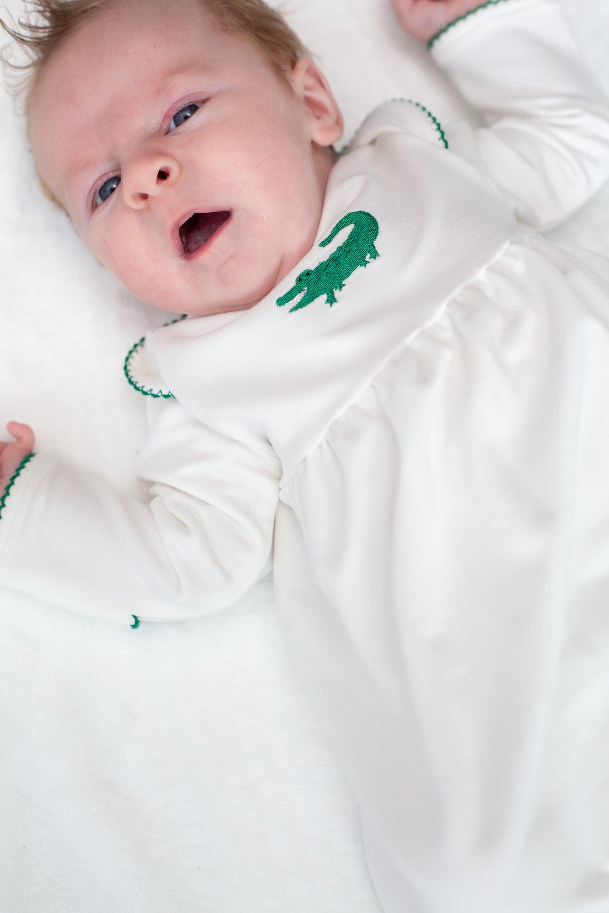 Goosies Pip Alligator Embroidered Bamboo Gown