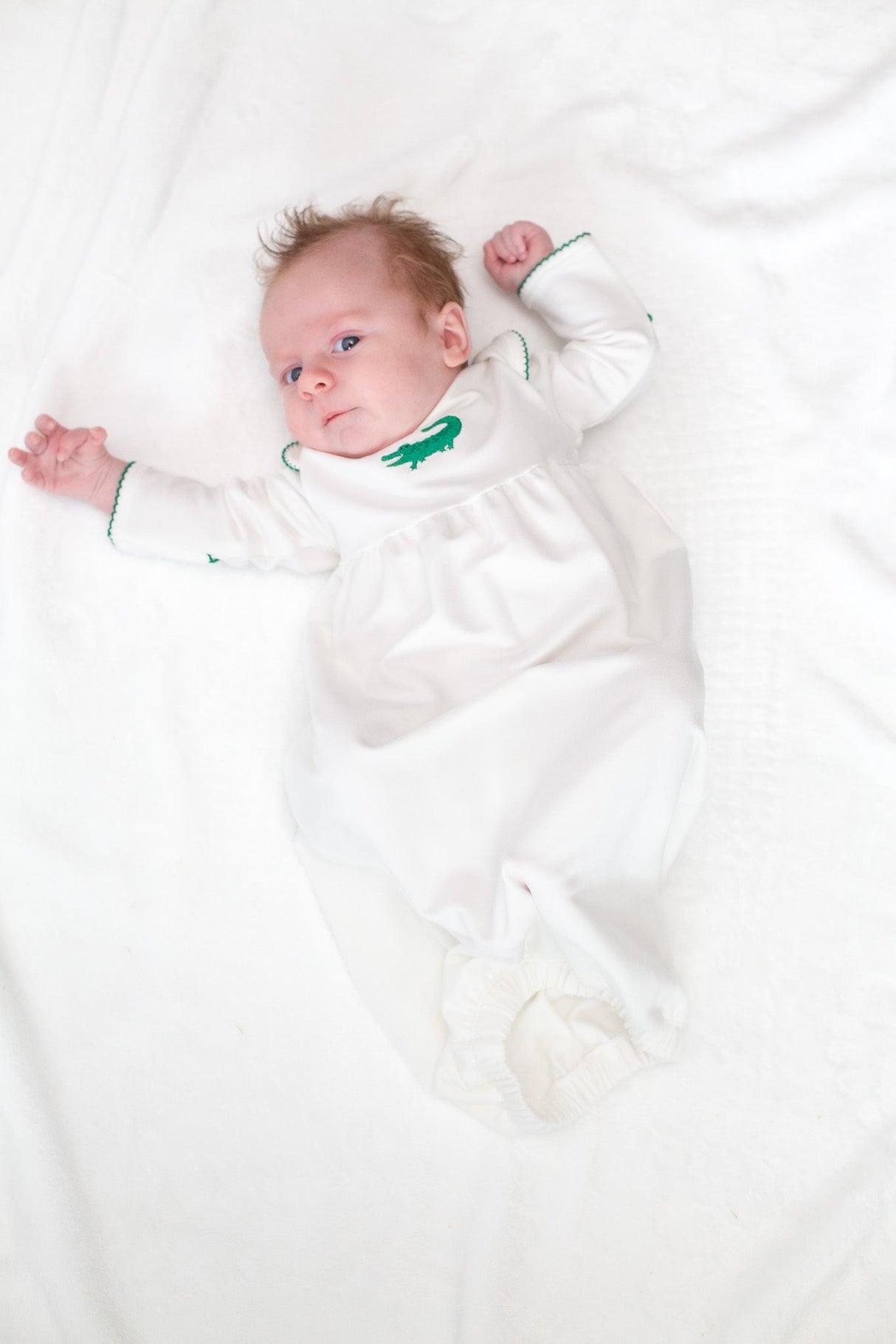 Goosies Pip Alligator Embroidered Bamboo Gown