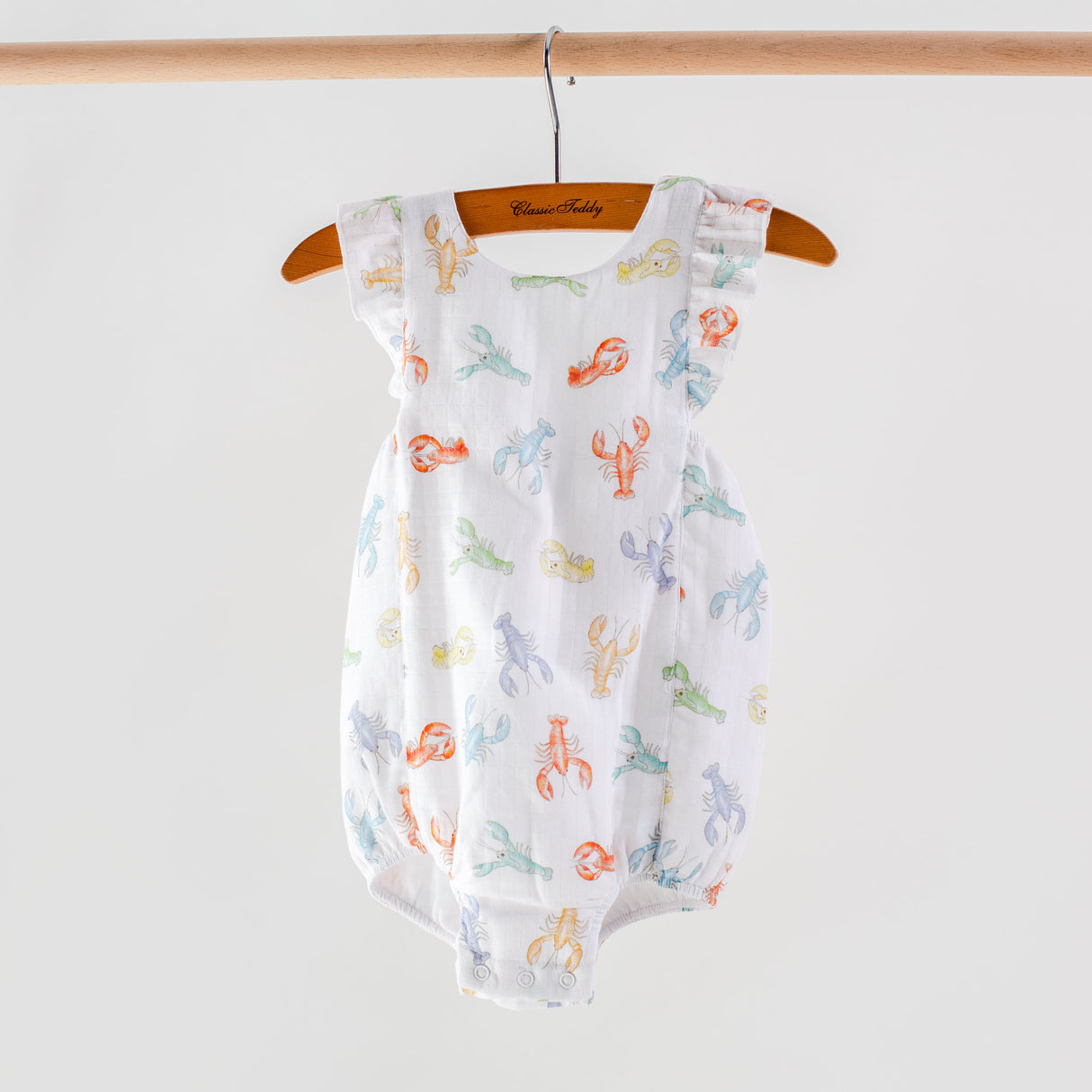 Nola Tawk Colorful Claws Organic Muslin Bubble Romper