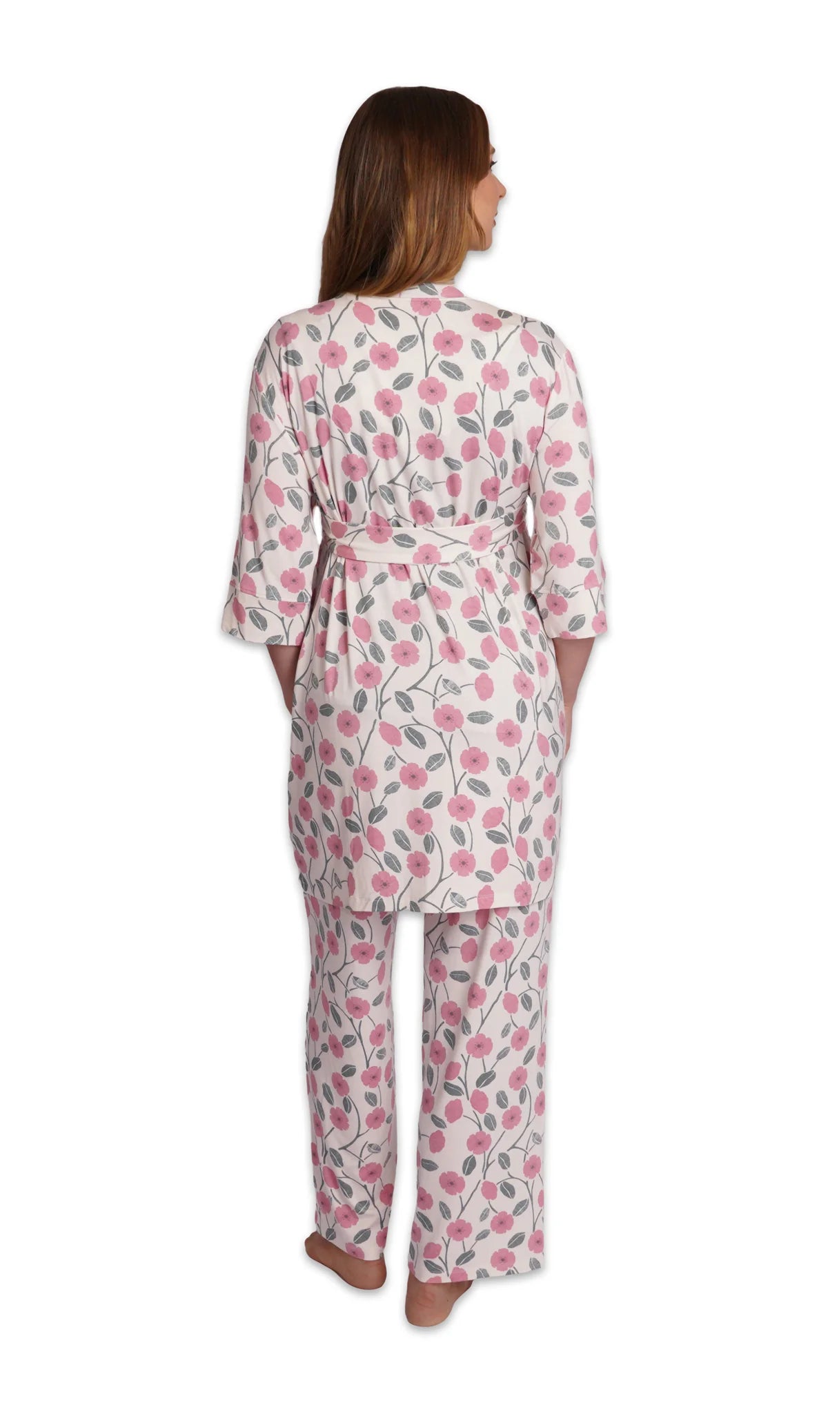 Everly Grey Honey Bloom Anelise 5-Piece Mom and Baby Matching Gift Set | Adult Pajama Set Newborn Gown and Hat Set