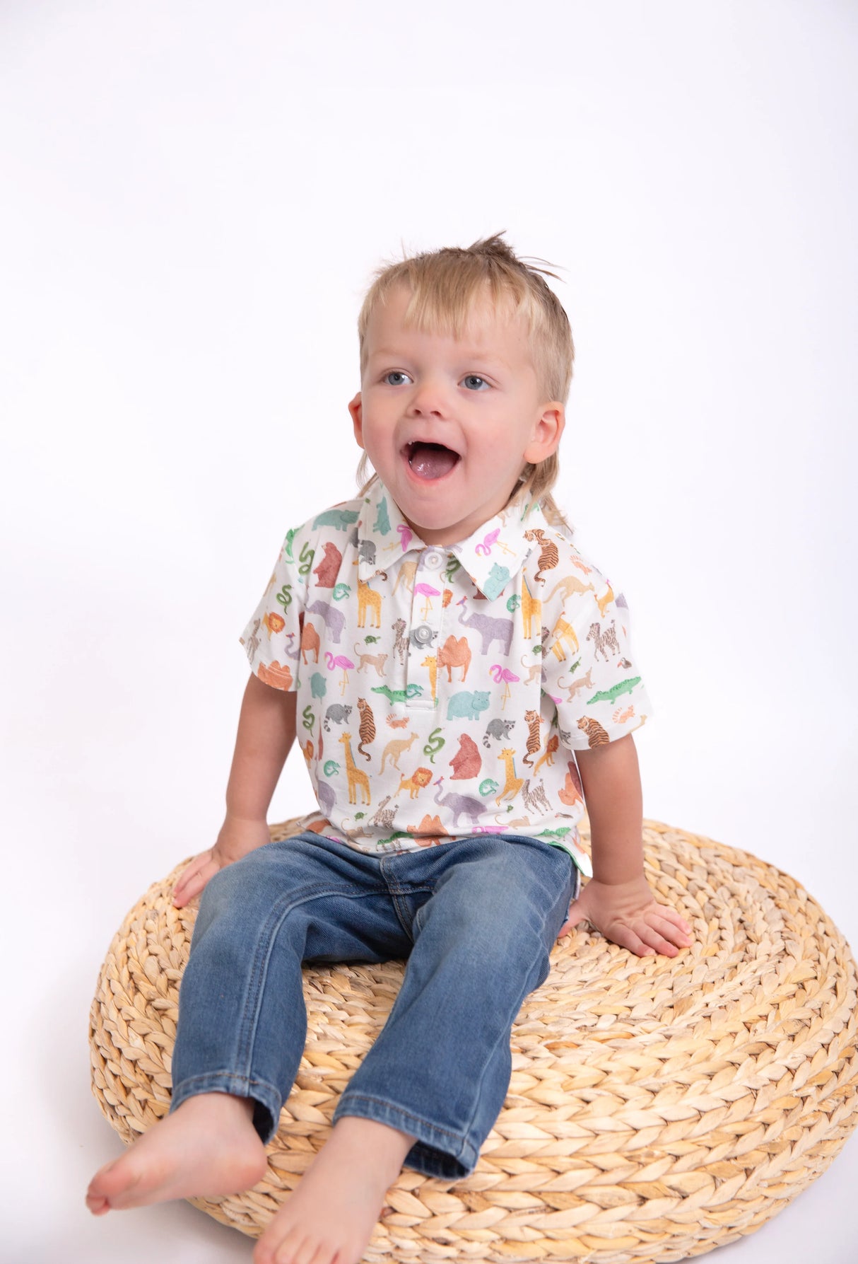 Goosies Zoo Crew Bamboo Short Sleeve Polo Shirt