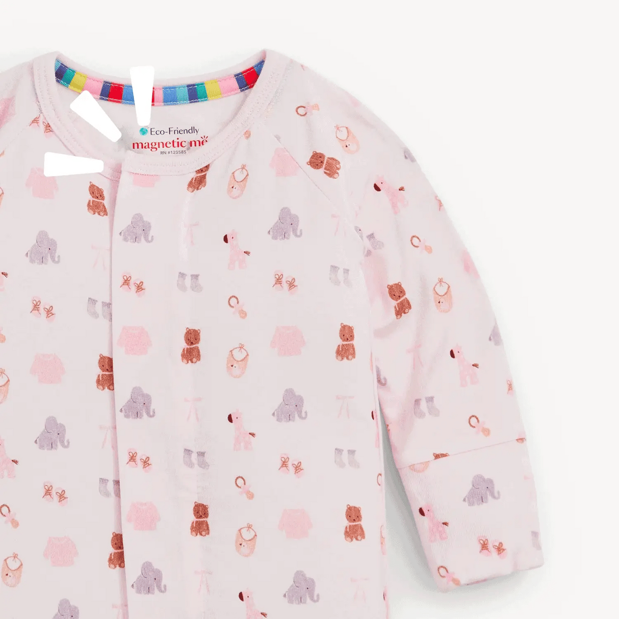 Magnetic Me Nursery Nostalgia Pink Modal Footie