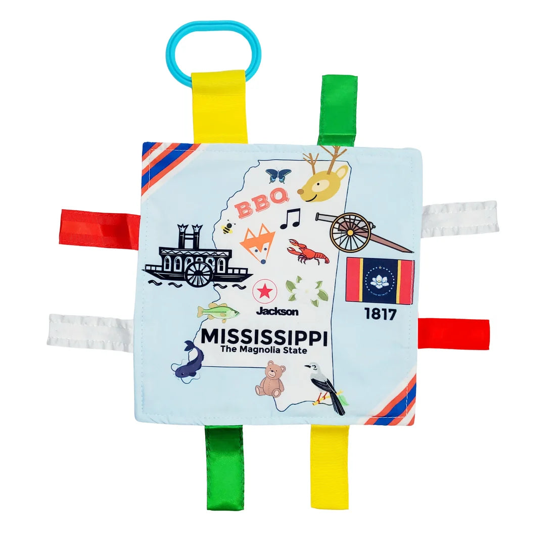 Baby Jack Mississippi State Baby Learning Crinkle Tag Toy