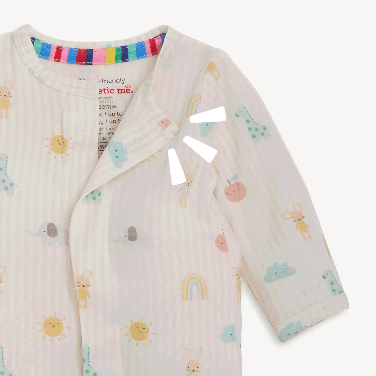 Magnetic Me Lullaby Sky Pink Modal Magnetic Convertible Coverall