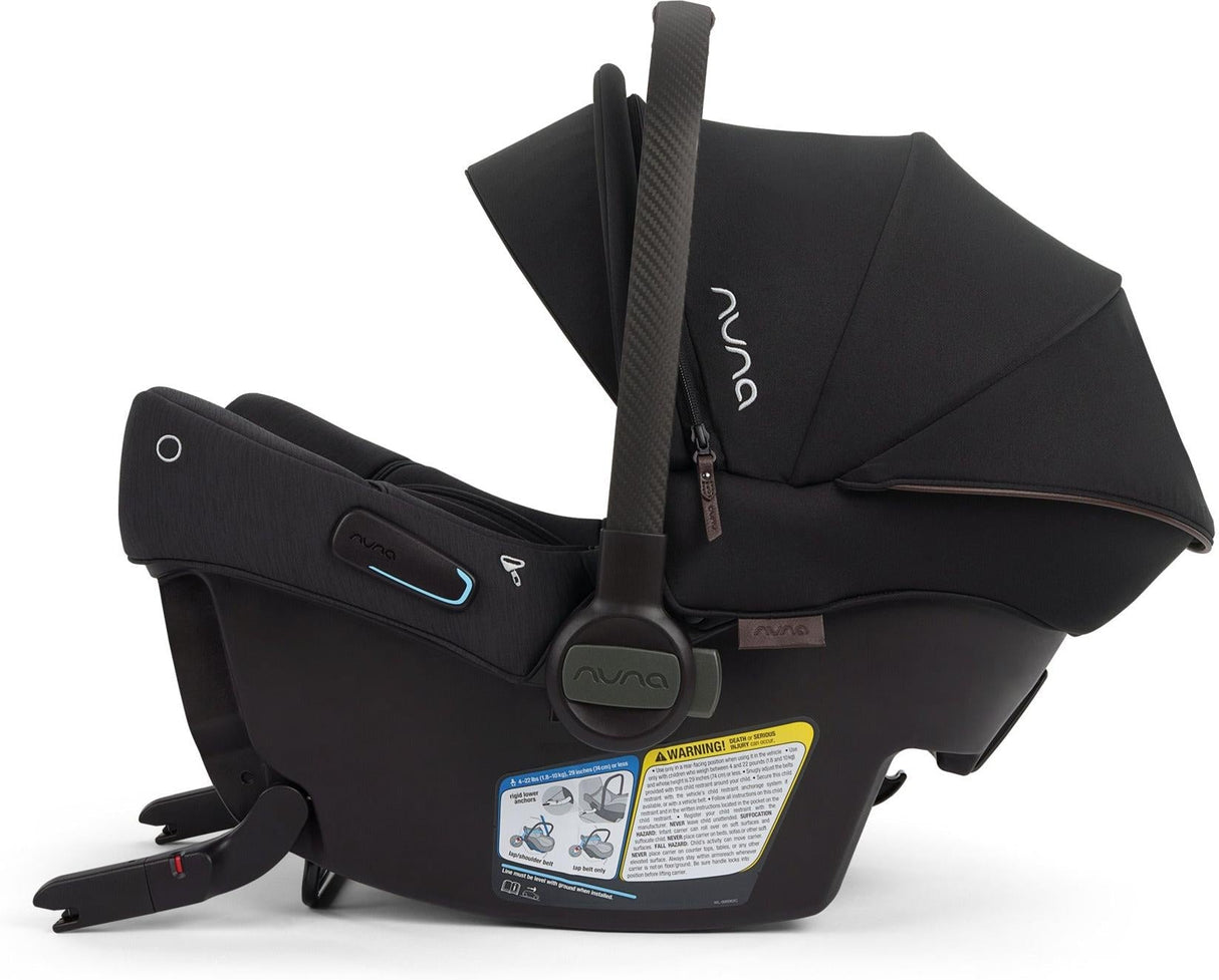 NUNA TRIV LX stroller + Pipa URBN car seat Travel System | Caviar