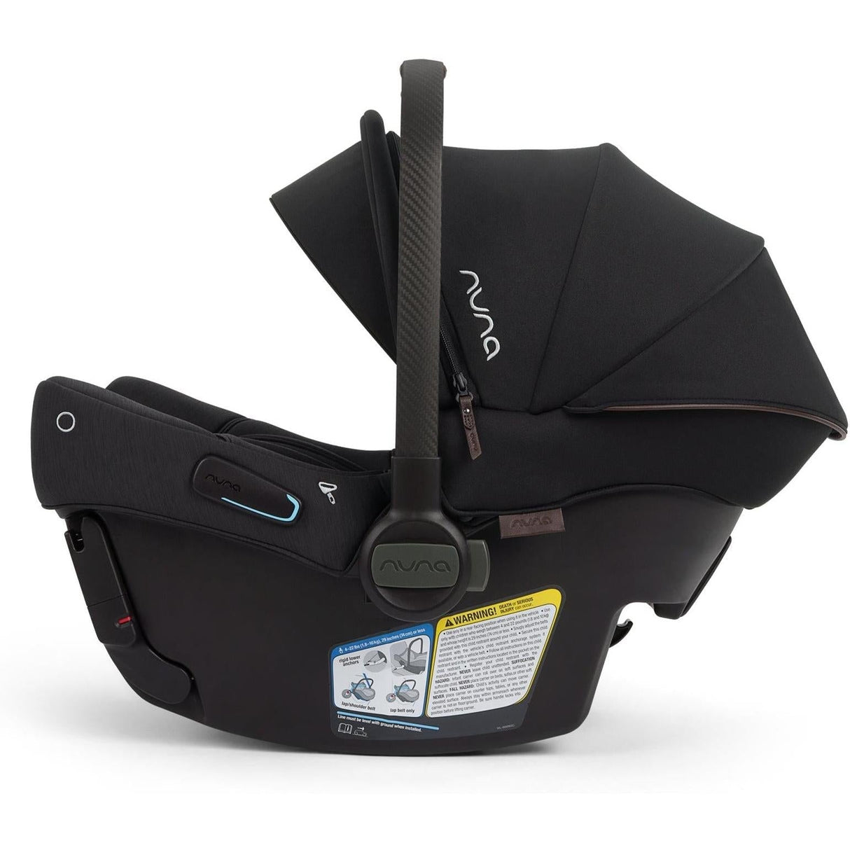 NUNA URBN FLEX SYSTEM Caviar | stroller frame, PIPA™ urbn car seat, ring adapter and carry bag