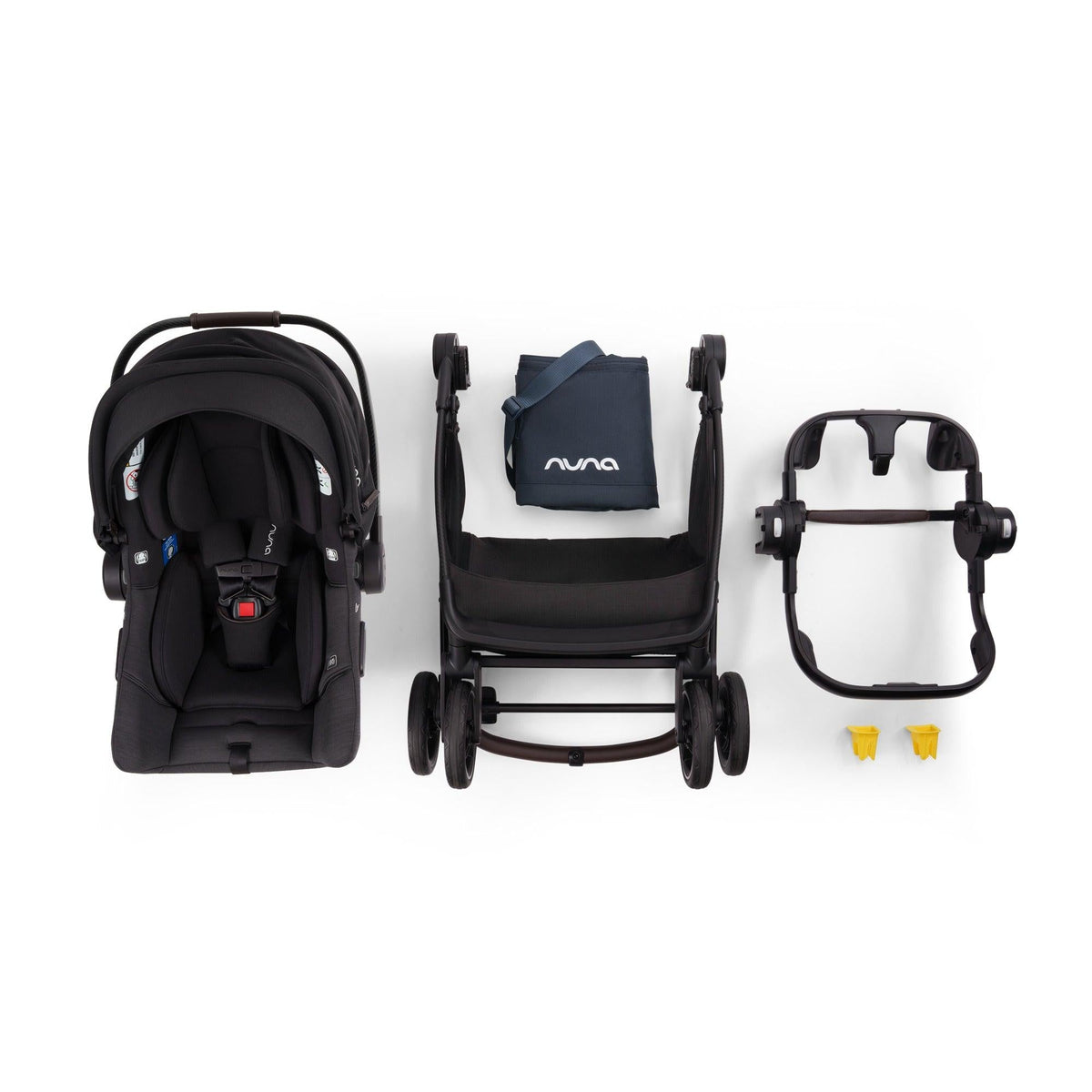 Nuna URBN Flex System | stroller frame, PIPA™ urbn car seat, ring adapter and carry bag