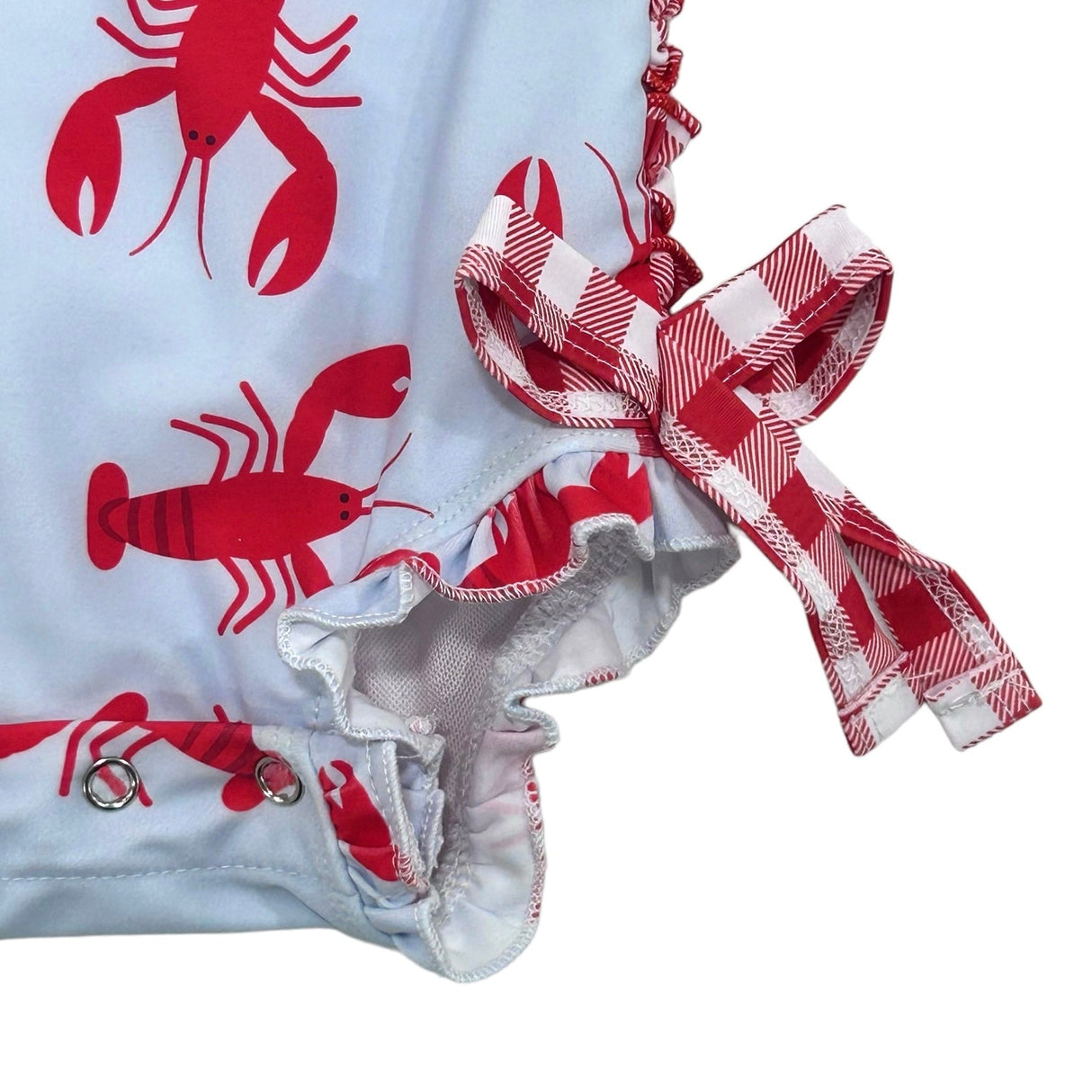Sugar Bee Clothing Crawfish Girl Ruffle Bottom Bathing Suit