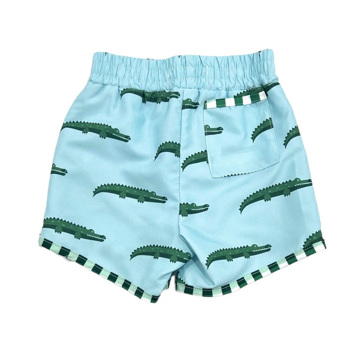Sugar Bee Clothing Blue Alligator Boy Summer Swim Shorts